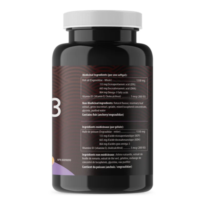 AquaOmega Omega-3 High DHA 120 Softgels - Image 3