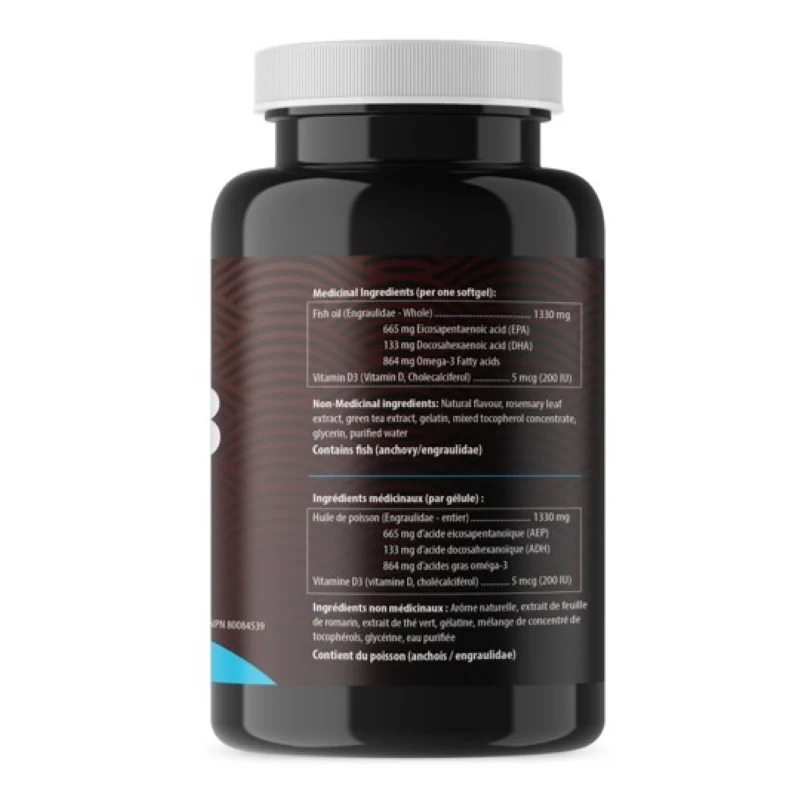 AquaOmega Omega-3 High EPA 120 Softgels - Image 3