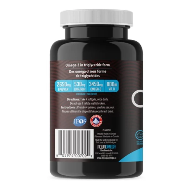 AquaOmega Omega-3 High EPA 120 Softgels - Image 4