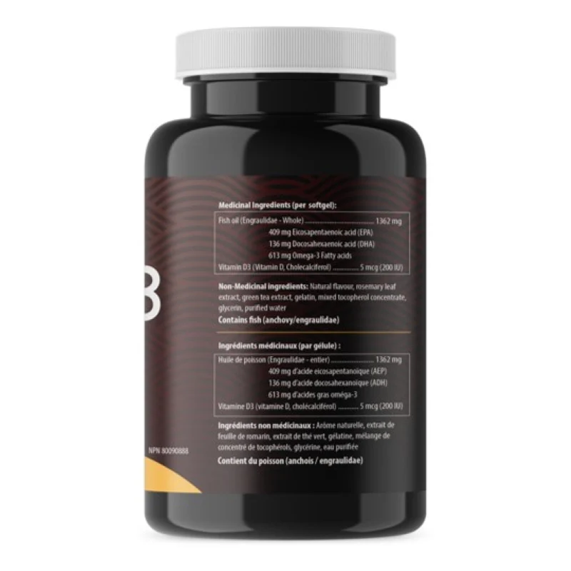AquaOmega Omega-3 Standard 120 Softgels - Image 3