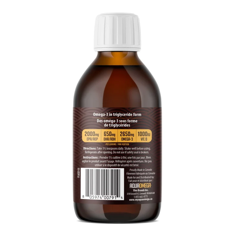 AquaOmega Omega-3 Standard 450ml Lemon - Image 4