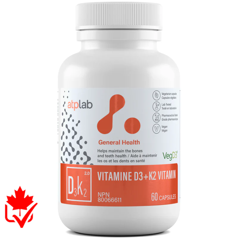 ATP Vitamin D3+K2 60 Caps
