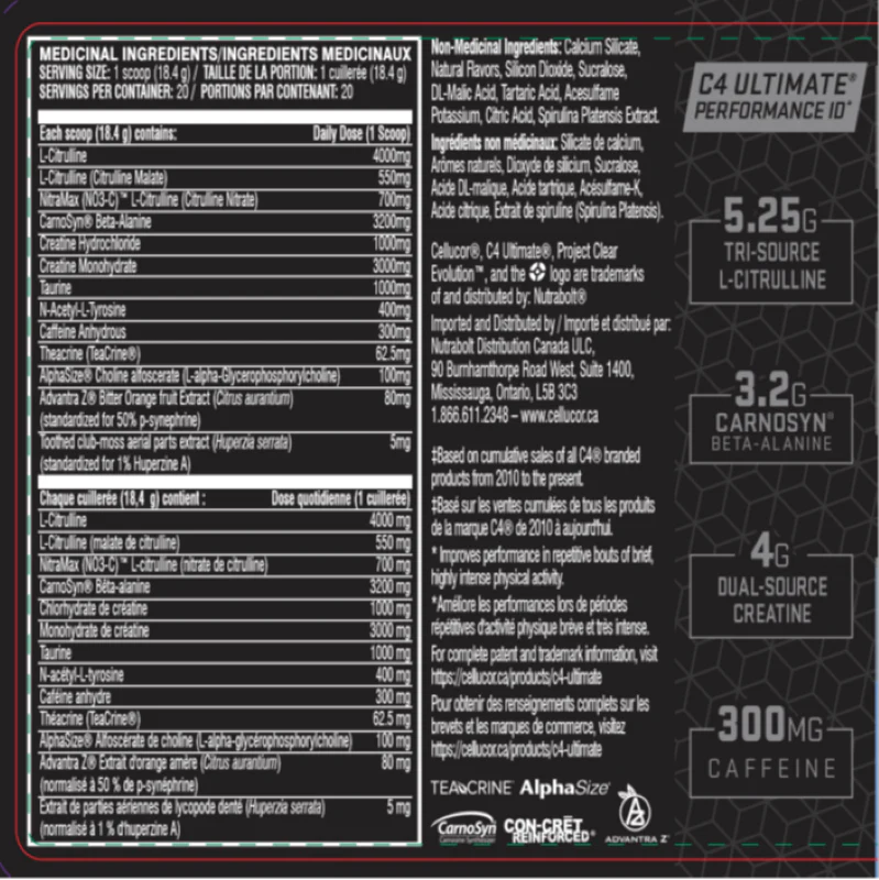 Cellucor C4 Ultimate2.0 20 Servings - Image 3