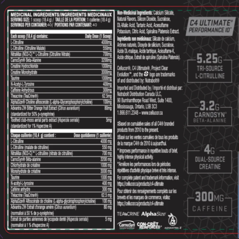 Cellucor C4 Ultimate2.0 40 Servings - Image 3