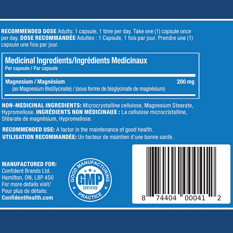 Confident Sports Magnesium Bisglycinate 120 Caps - Image 2