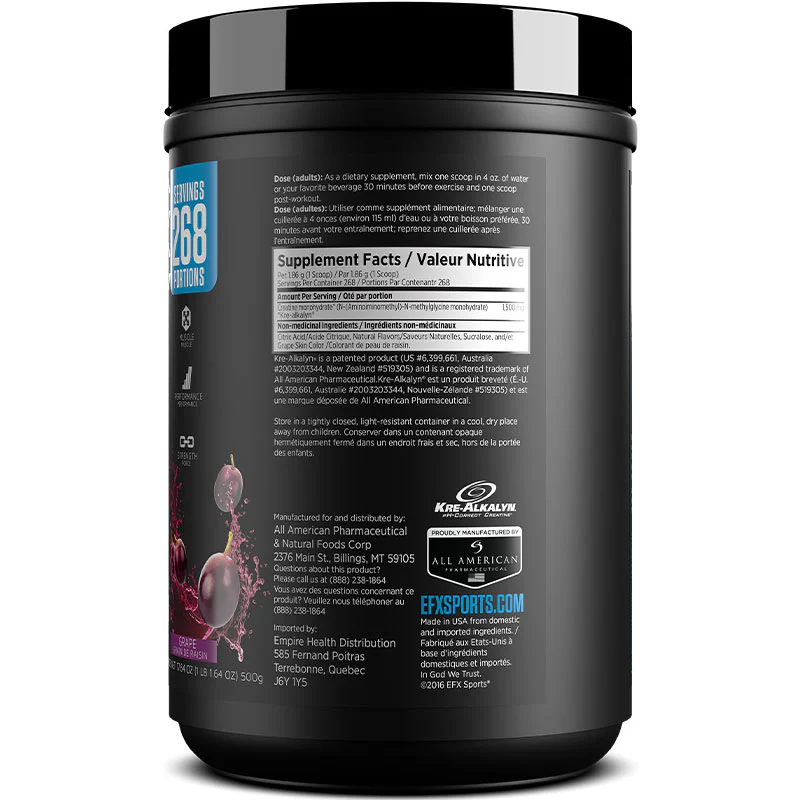 EFX Sports Kre-Alkalyn Powder 500g - Image 12