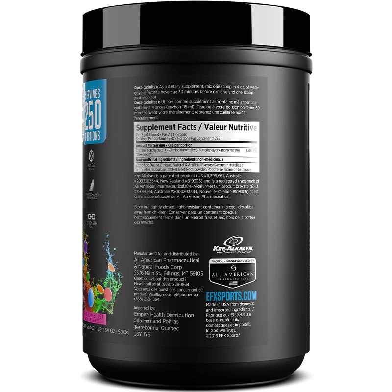 EFX Sports Kre-Alkalyn Powder 500g - Image 8