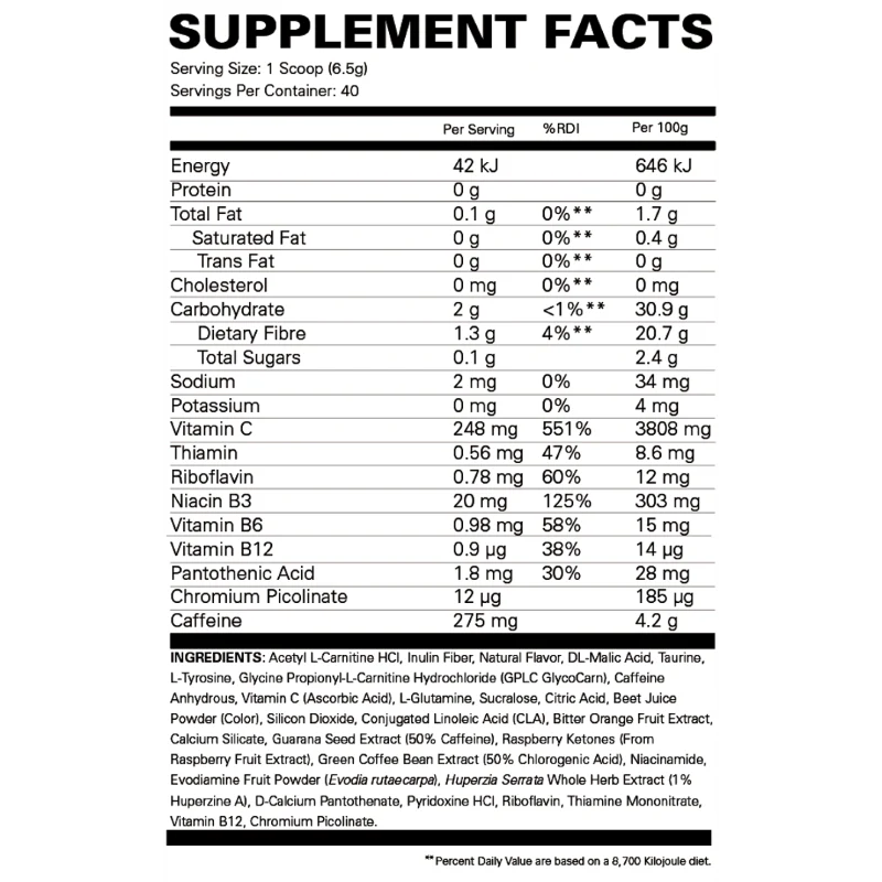 EHP Labs OxyShred HARDCORE 40 Servings - Image 3