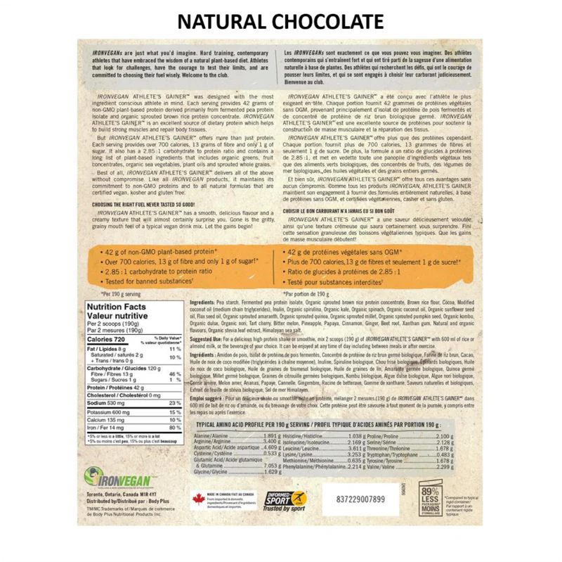Iron Vegan Athletes Gainer 2.5kg - Image 4