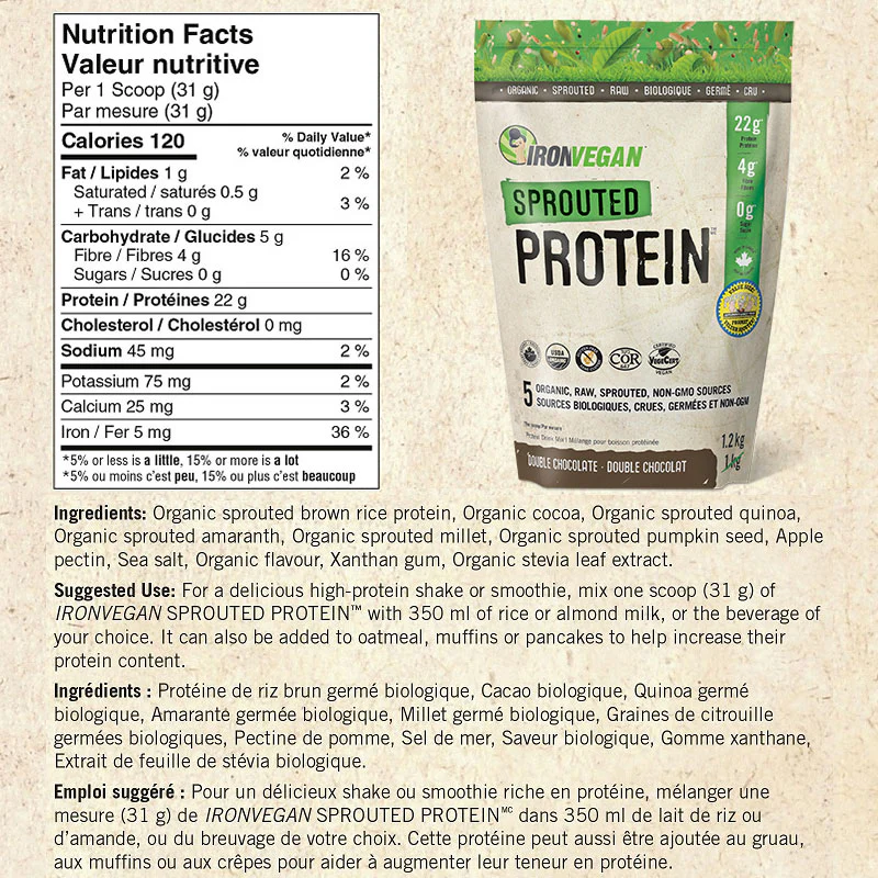 Iron Vegan Sprouted Protein 1.2kg - Image 5