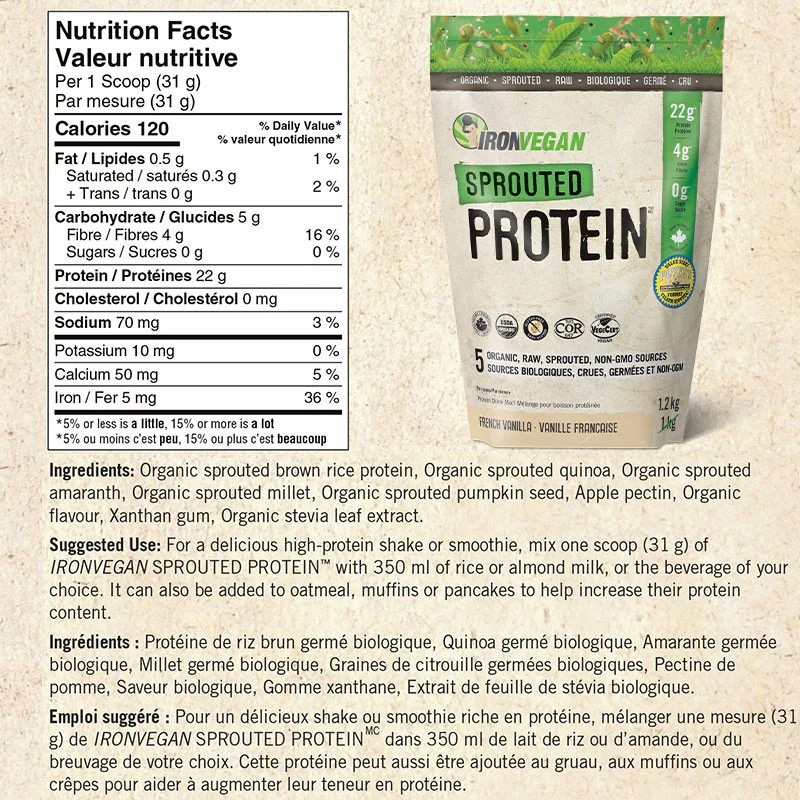 Iron Vegan Sprouted Protein 1.2kg - Image 6