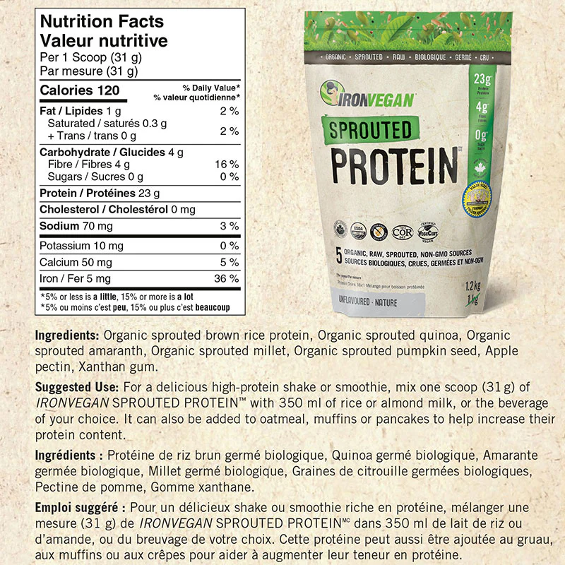 Iron Vegan Sprouted Protein 1.2kg - Image 7