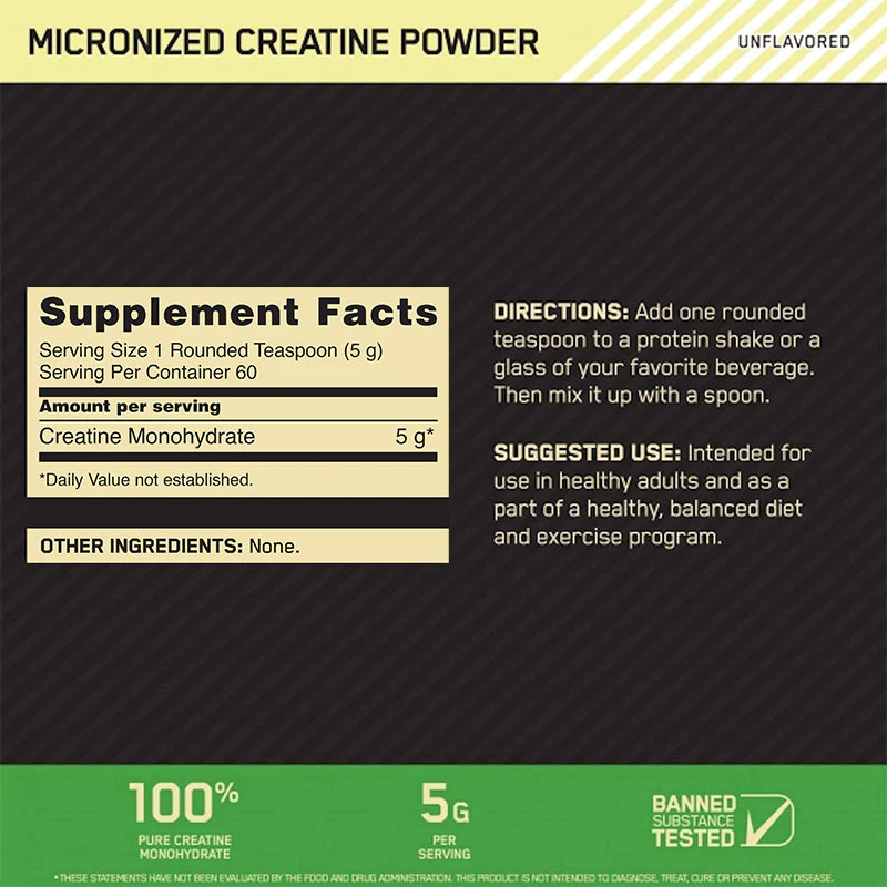 Optimum Nutrition Micronized Creatine Monohydrate 300g - Image 2
