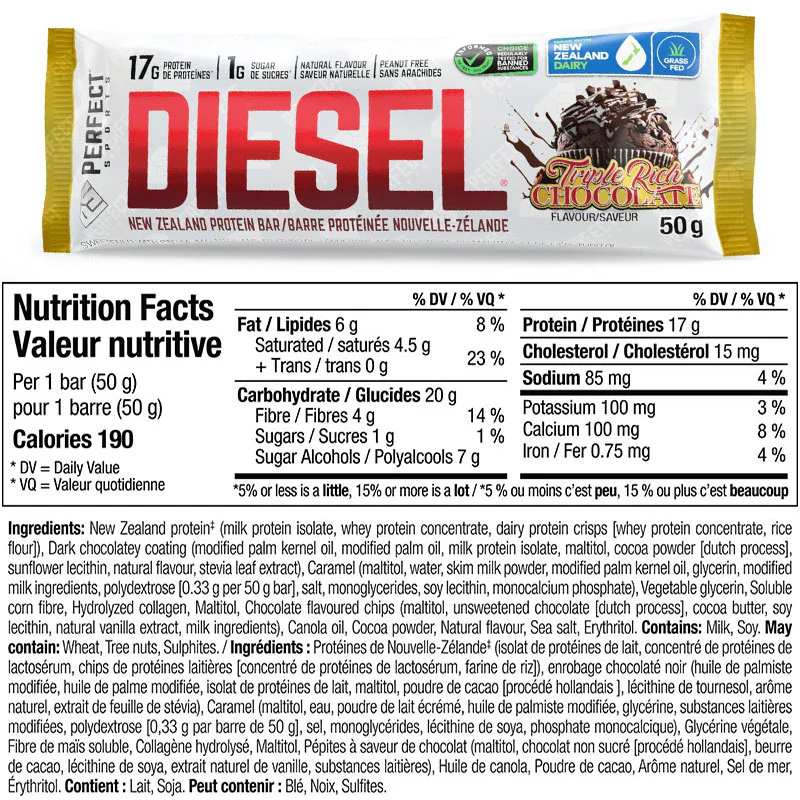 Perfect Sports Diesel Protein Bars BOX of 12 - Image 8