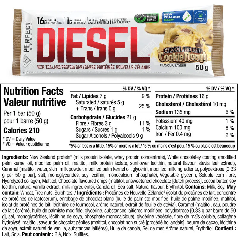 Perfect Sports Diesel Protein Bars BOX of 12 - Image 9