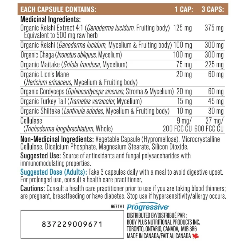 Progressive Mushroom Complex 90 Vcaps - Image 3