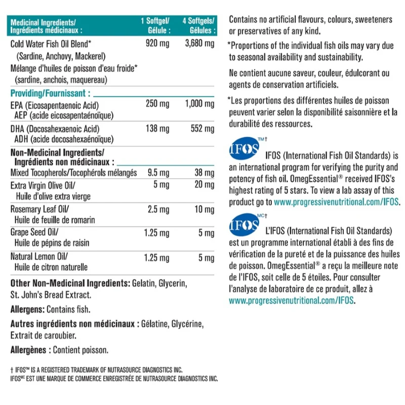 Progressive OmegEssential 250 Softgels - Image 3