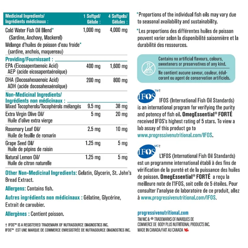 Progressive OmegEssential Forte 120 Softgels - Image 3
